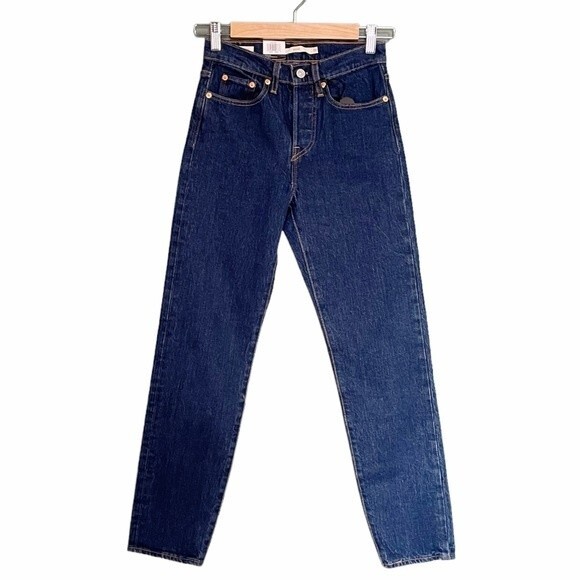 NWT Levi’s Jeans Wedgie High Waist Ankle Jeans Life’s Work Dark Wash Size 24 NEW - Picture 2 of 16